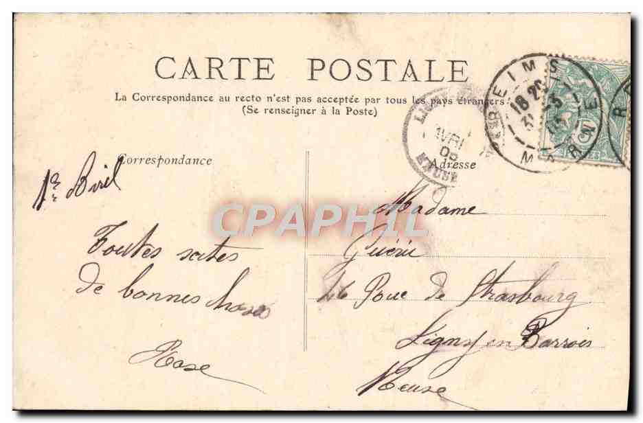 CPA Fantaisie Femme Idylle mondaine — Verso