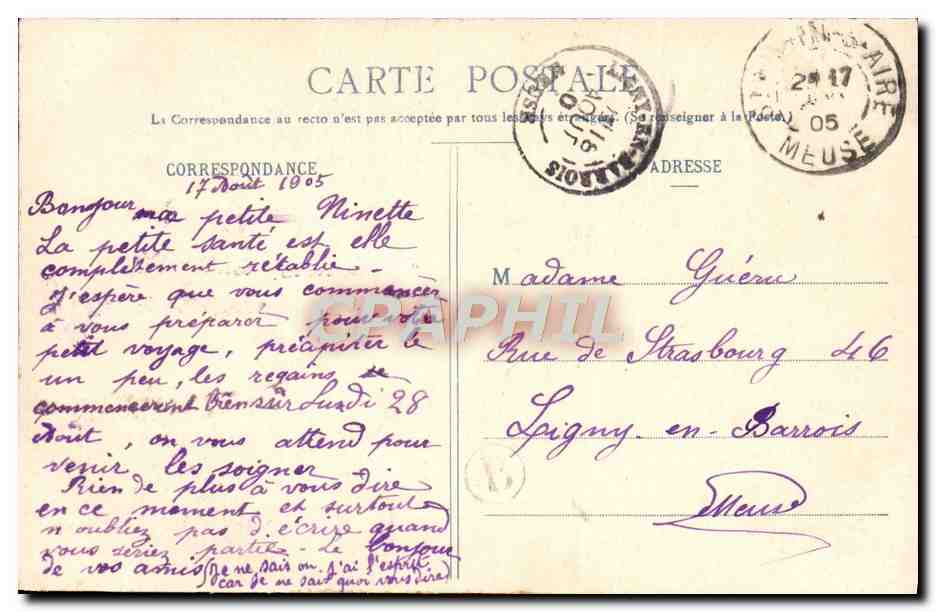 Amour d'Escarpolette — scène amoureuse sur balançoire — Phototype A. Benereet & Cie, Nancy, n°4 — Verso