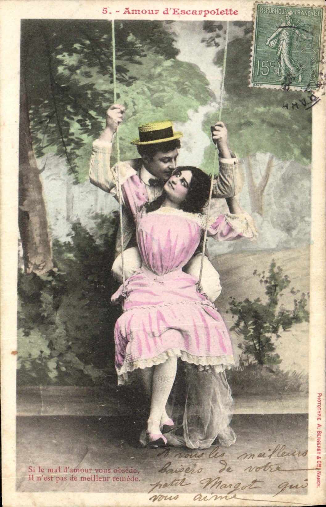 Amour d'Escarpolette — Série 5 — Phototypie A. Berrelet & Cie, Nancy