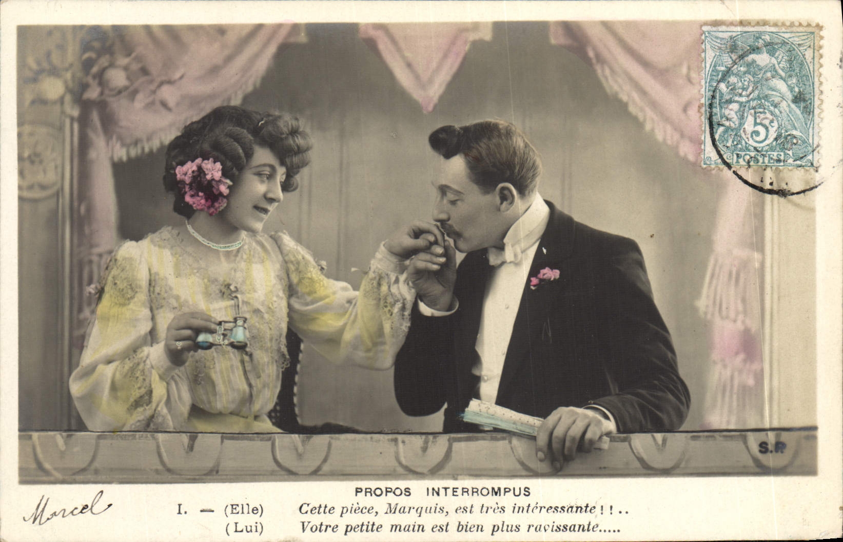 Scène de théâtre — Propos interrompus — Marcel