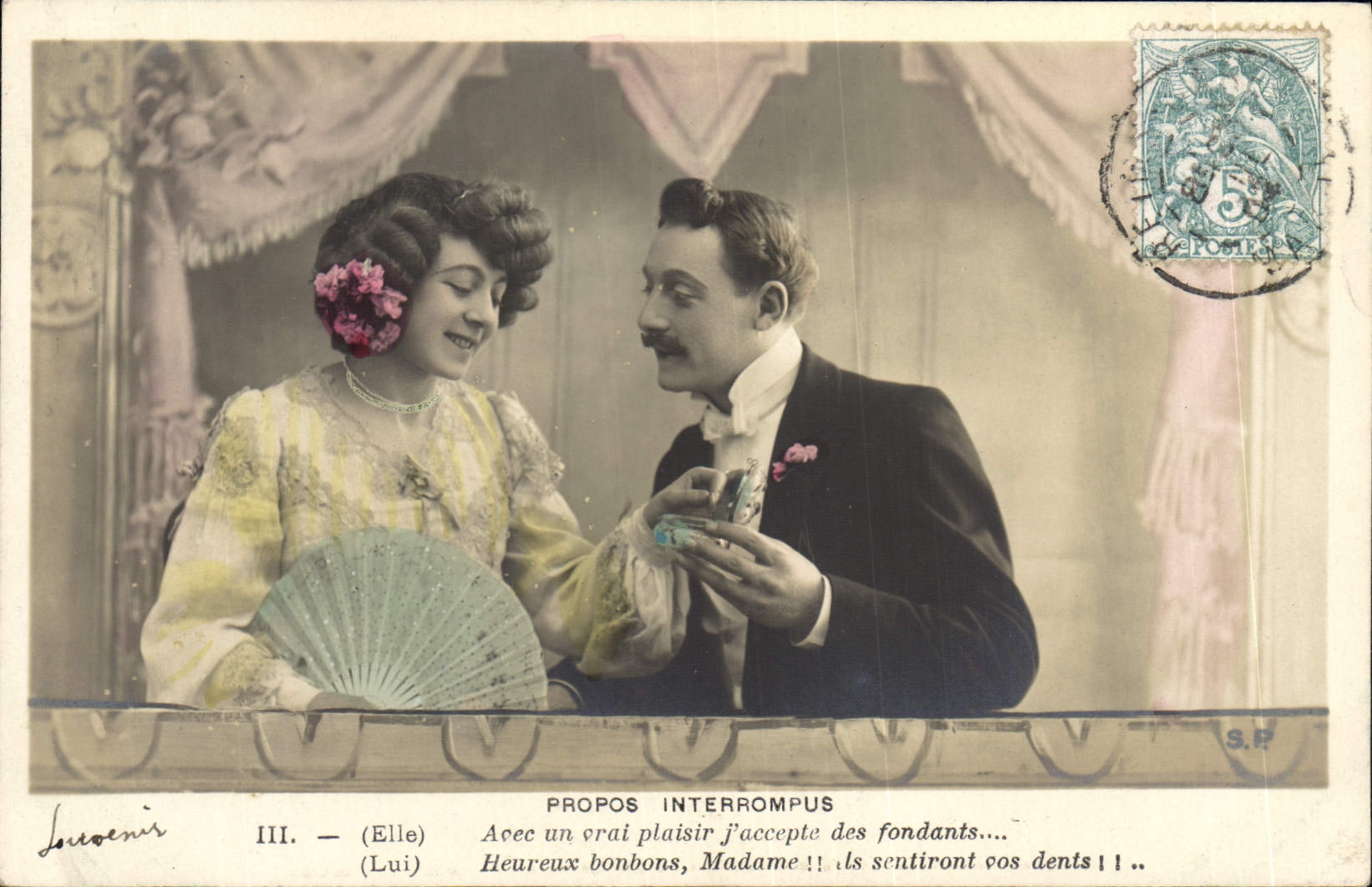 Propos Interrompus — III — S.P. — Série de cartes postales humoristiques