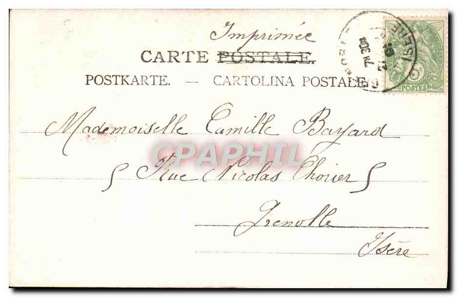 CPA Fantaisie Femme — Verso