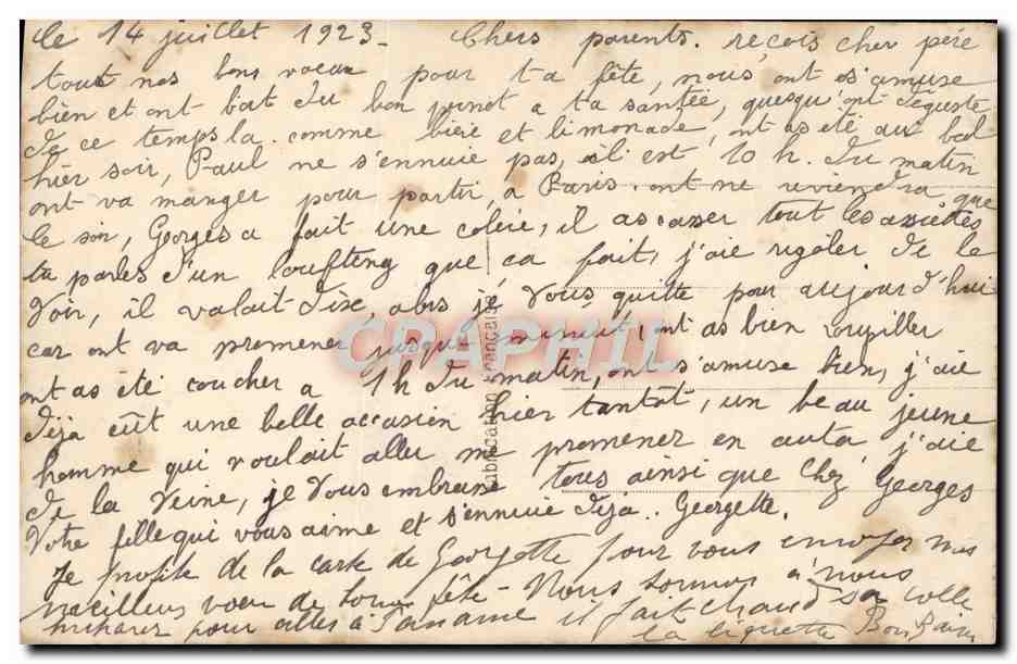 CPA Fantaisie Fleurs  — Rückseite