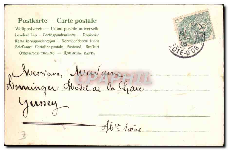 Gnome portant des sacs d'argent — Bonne et heureuse année! — n° 413 — Reverso