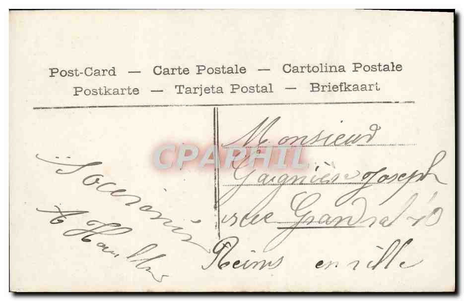 CPA Fantaisie Homme — Verso