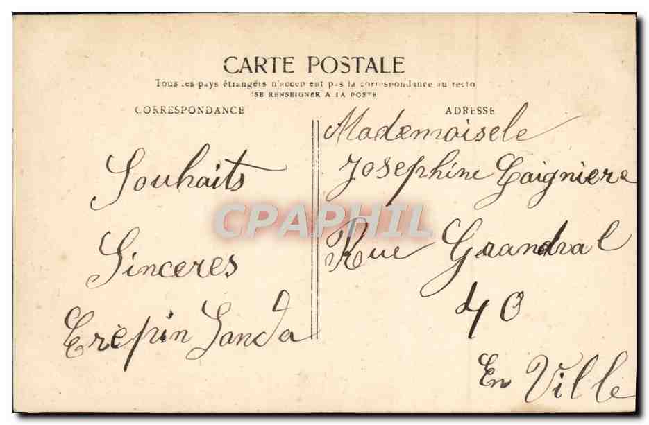 CPA Fantaisie Homme — Rückseite