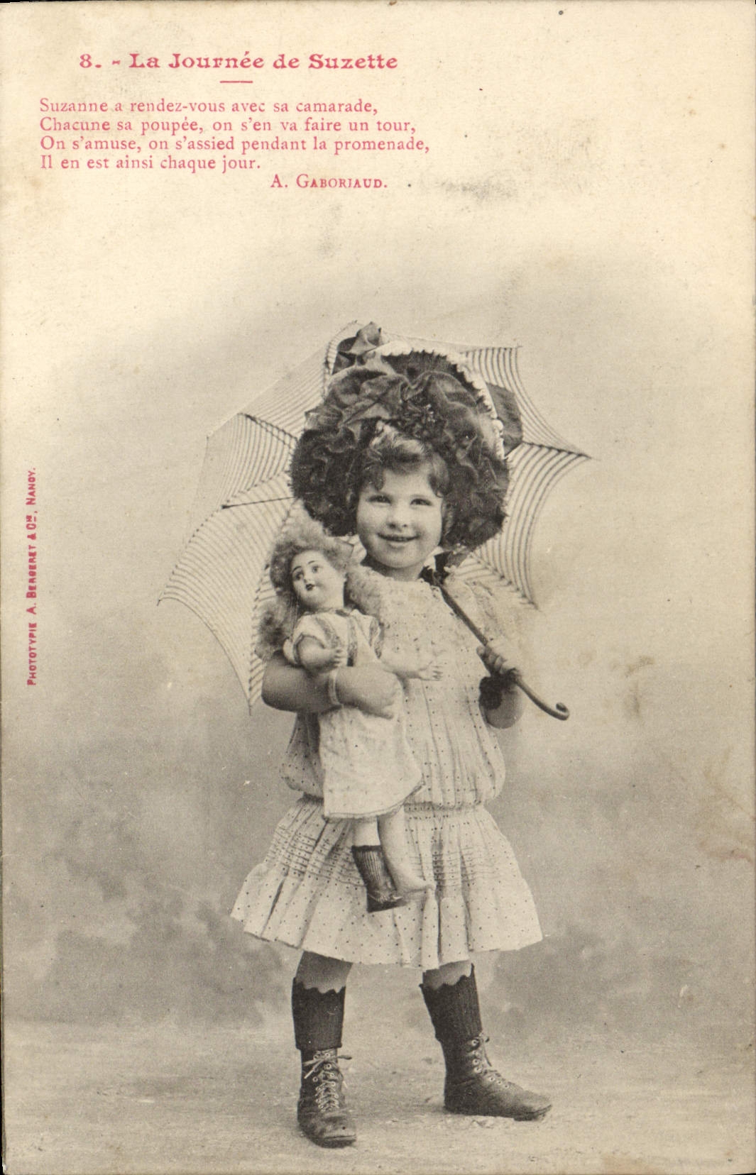 CPA Fantaisie Enfant La journee de Suzette Poupee