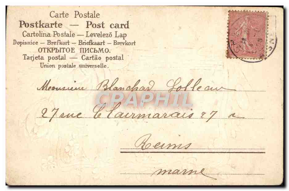 CPA Fantaisie Fleurs  — Rückseite