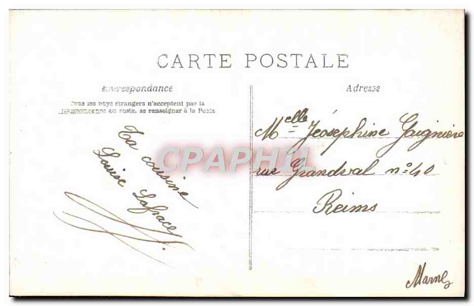 CPA Fantaisie Femme — Rückseite