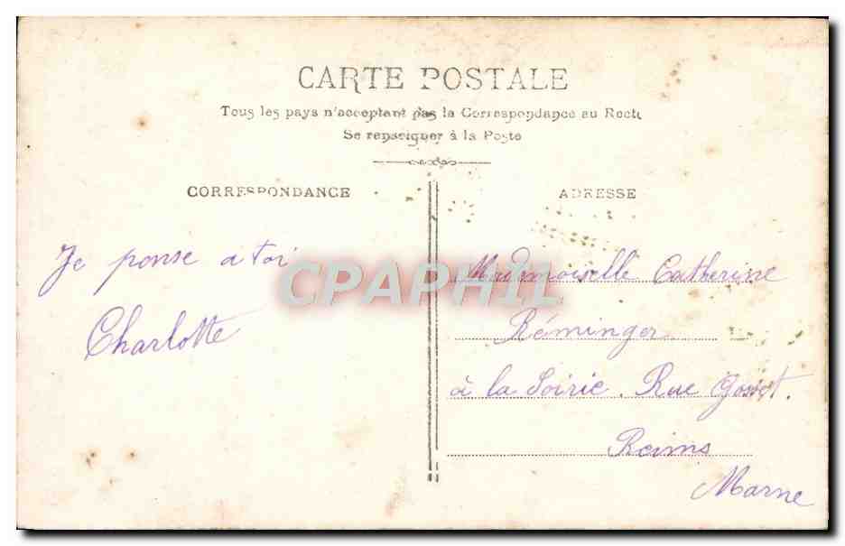 CPA Fantaisie Femme — Rückseite