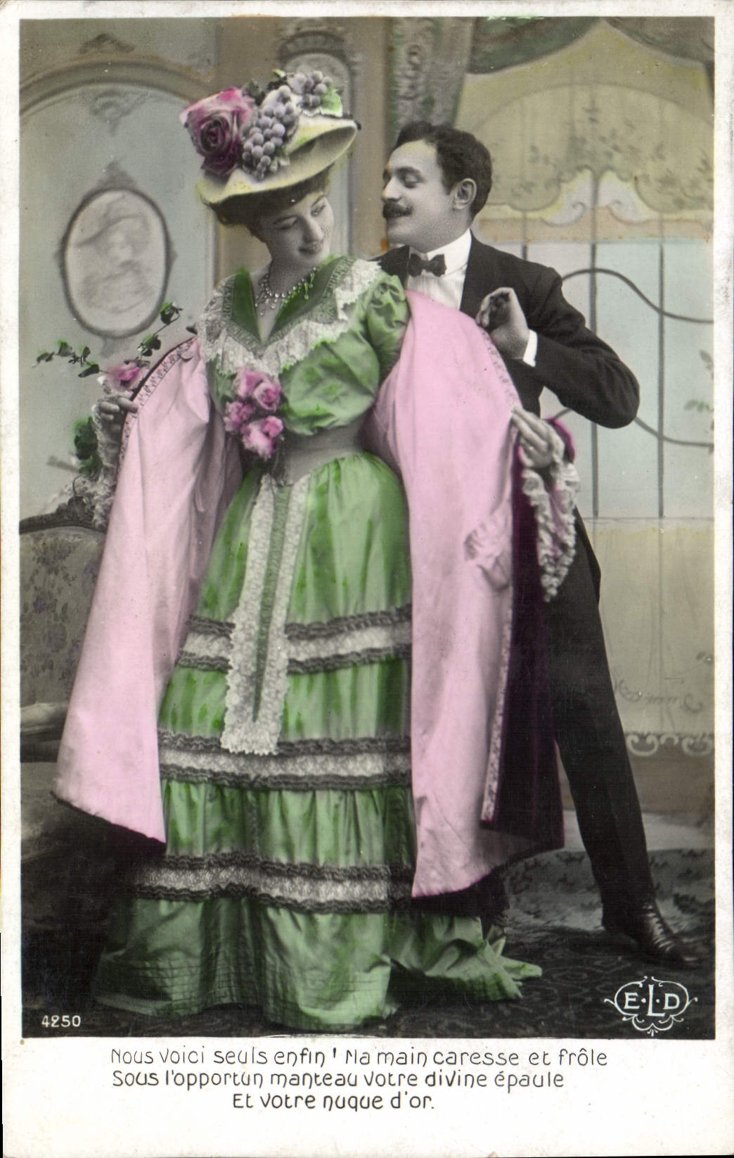 Couple en tenue de salon — poème amoureux — ELD n°4250