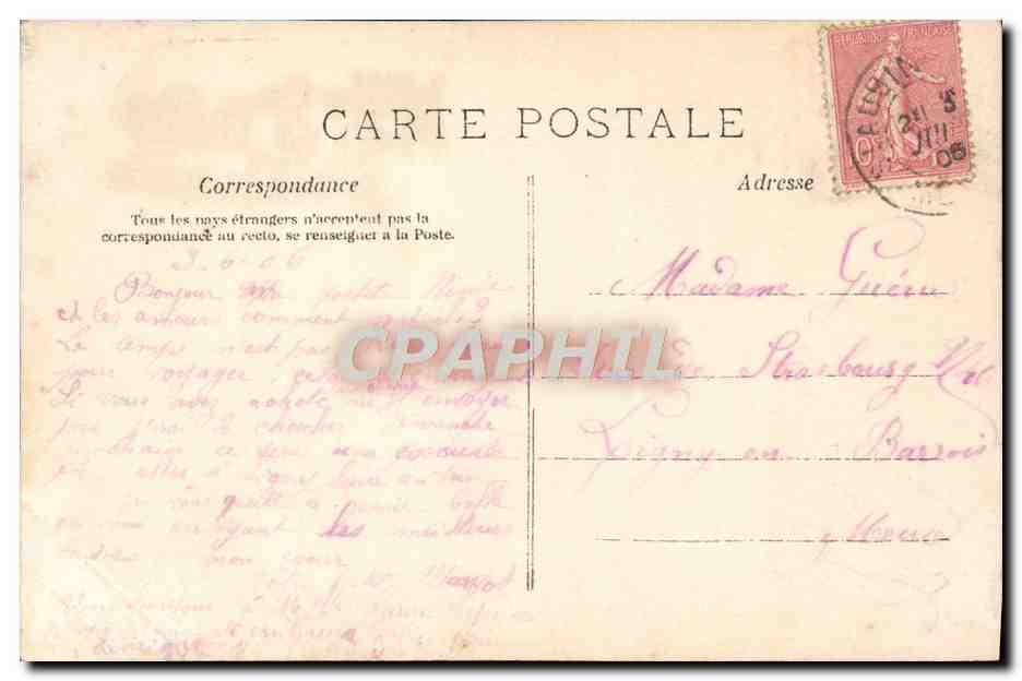 CPA Fantaisie Femme  — Rückseite