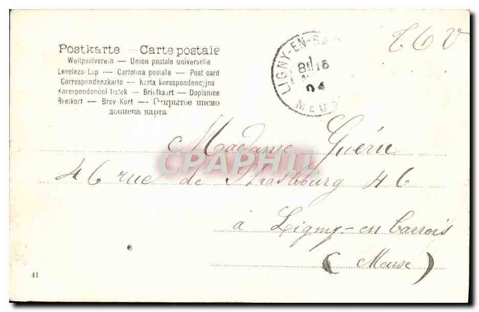 CPA Fantaisie Femme  — Verso