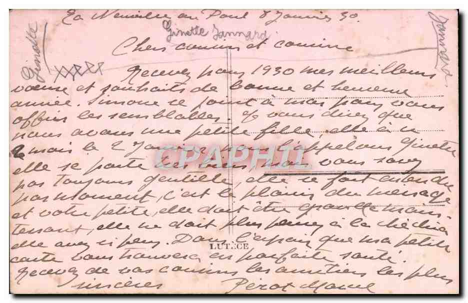 CPA Fantaisie Enfant — Verso
