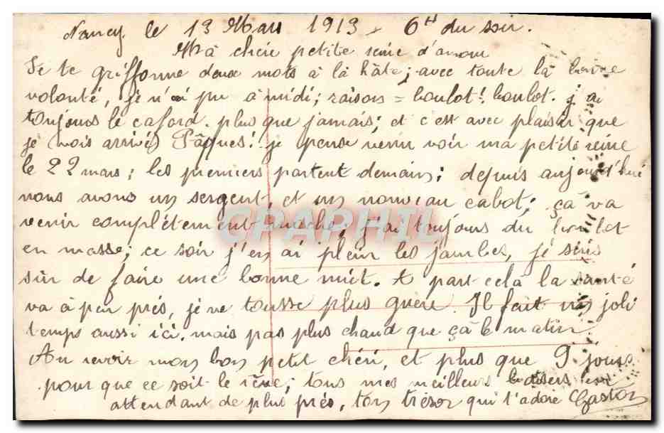 CPA Fantaisie Homme Fer a cheval — Back