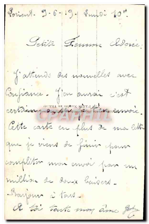 CPA Fantaisie Femme Homme Marin Ancre de marine — Rückseite