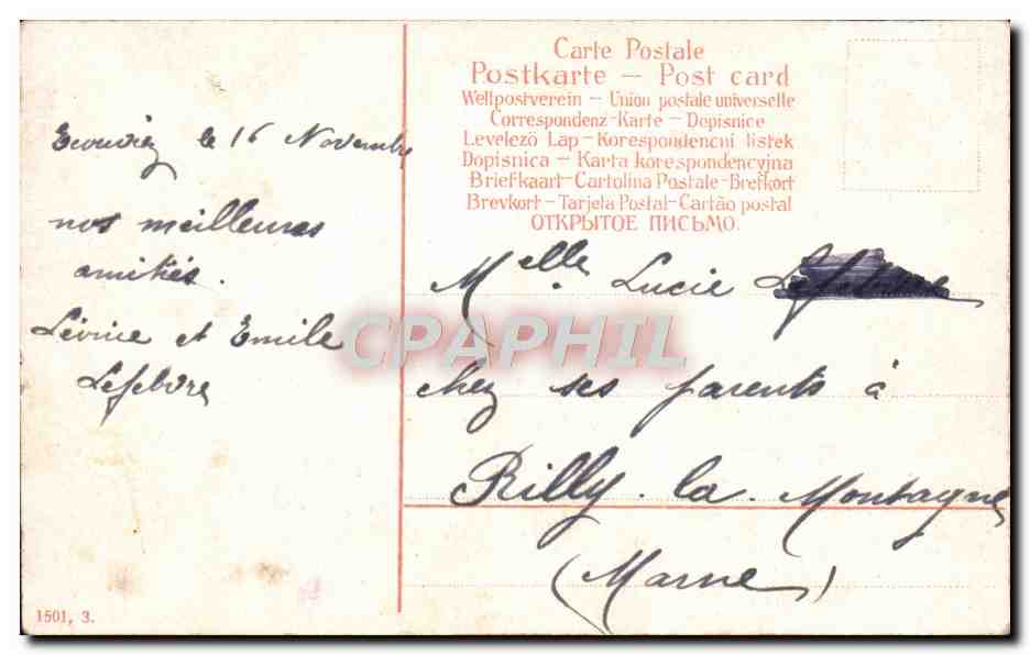 CPA Fantaisie Femme  — Verso