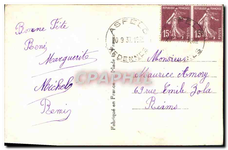 CPA Fantaisie Enfant  — Rückseite