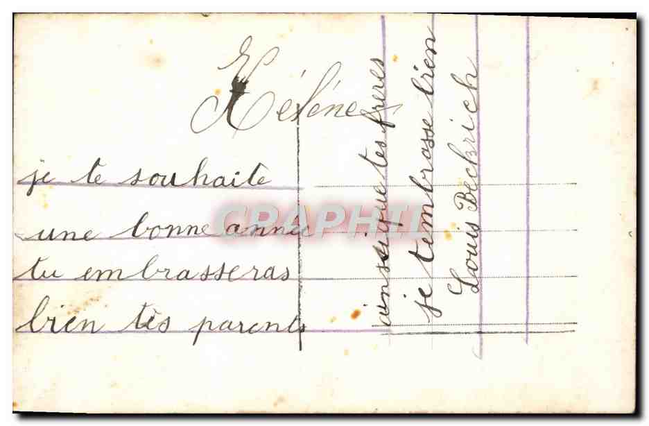 CPA Fantaisie Enfant  — Verso
