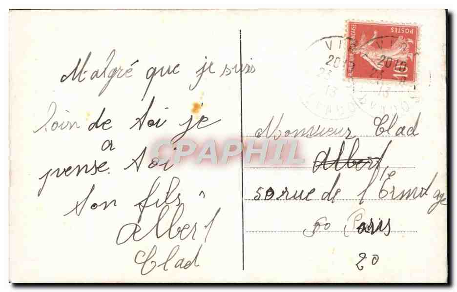 CPA Fantaisie Enfant — Rückseite