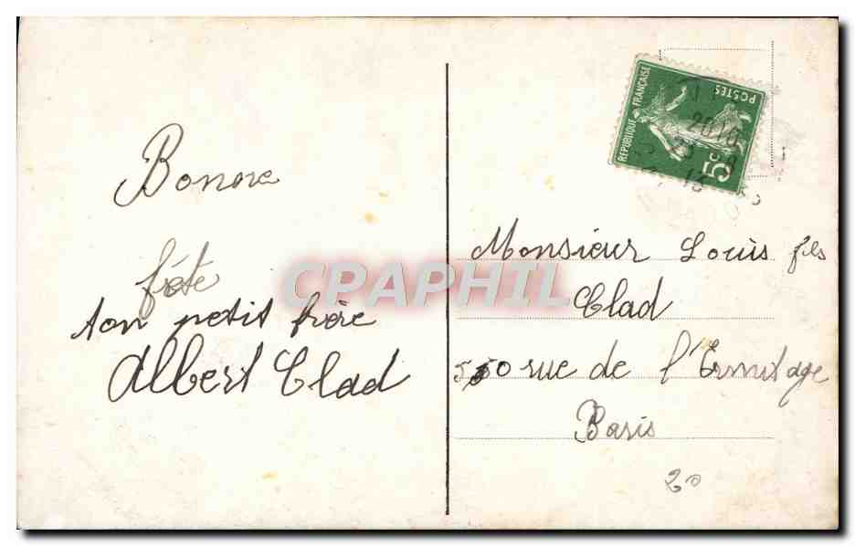 CPA Fantaisie Enfant — Verso
