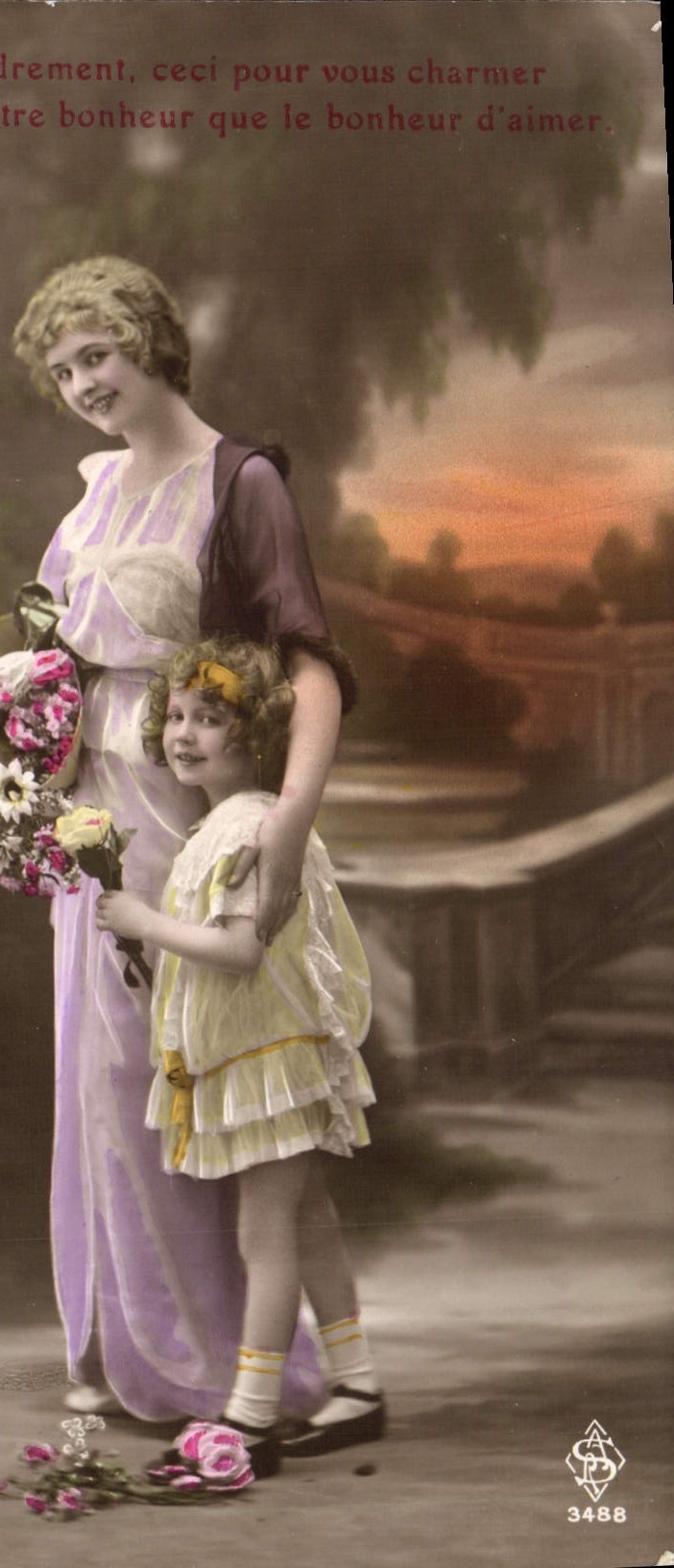 CPA Fantaisie Femme Enfant
