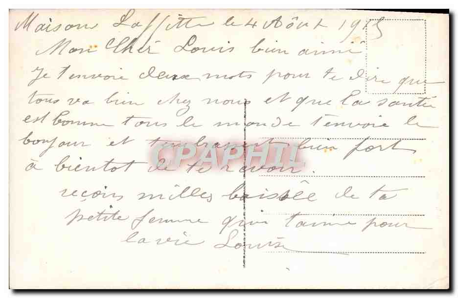 CPA Fantaisie Femme Enfant — Rückseite