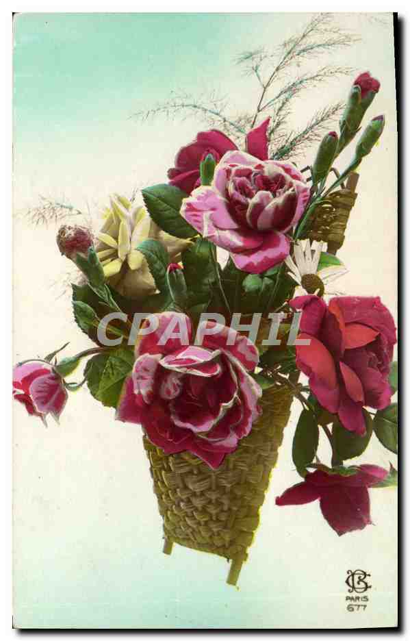 CPA Fantaisie Fleurs