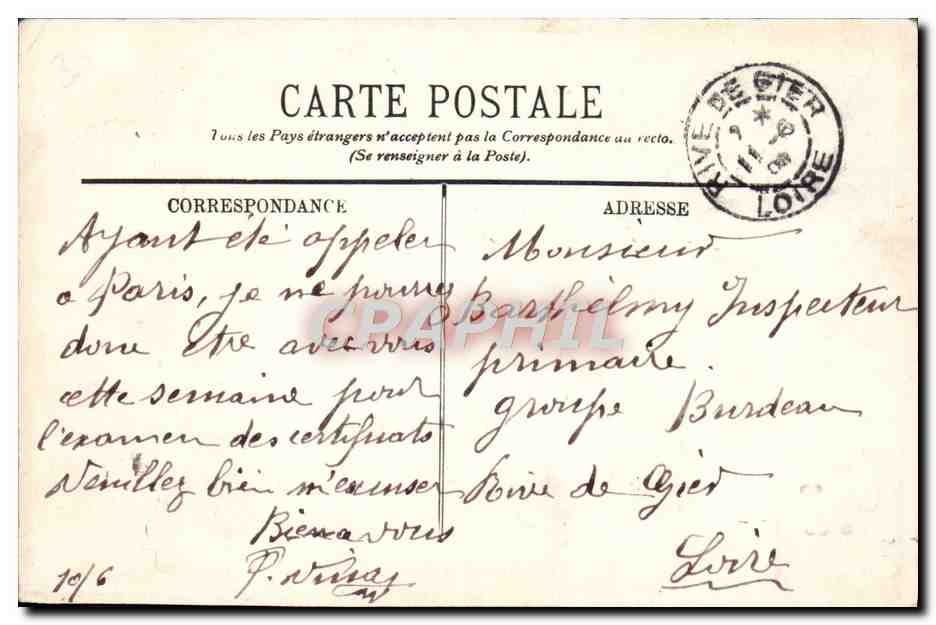 CPA Paris La rue Soufflot et le Pantheon  — Rückseite