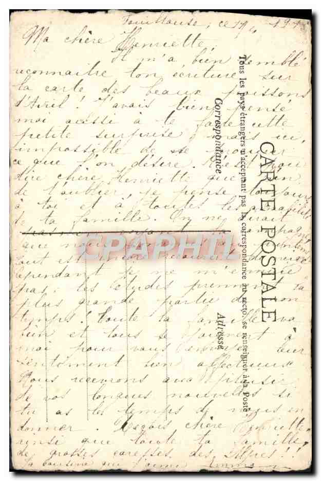 CPA Fantaisie Fleurs  — Rückseite