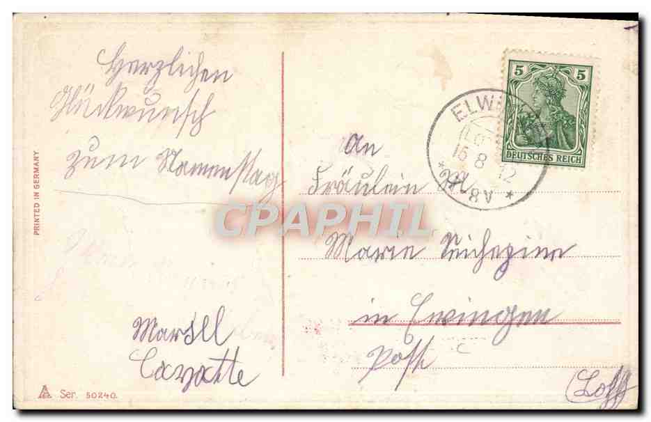 CPA Fantaisie Fleurs Rose  — Verso