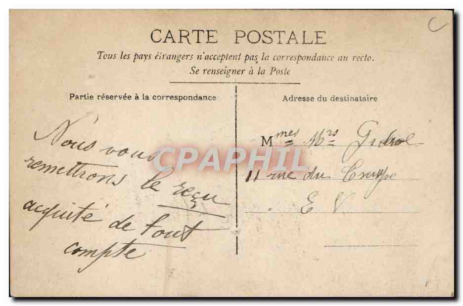 CPA Fantaisie Femme — Verso