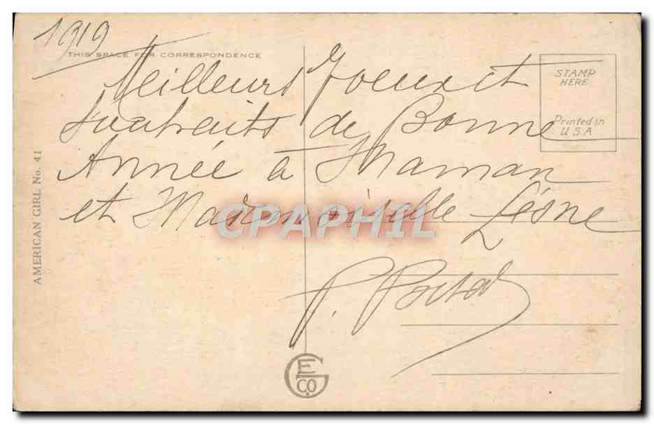 CPA Fantaisie Femme — Rückseite
