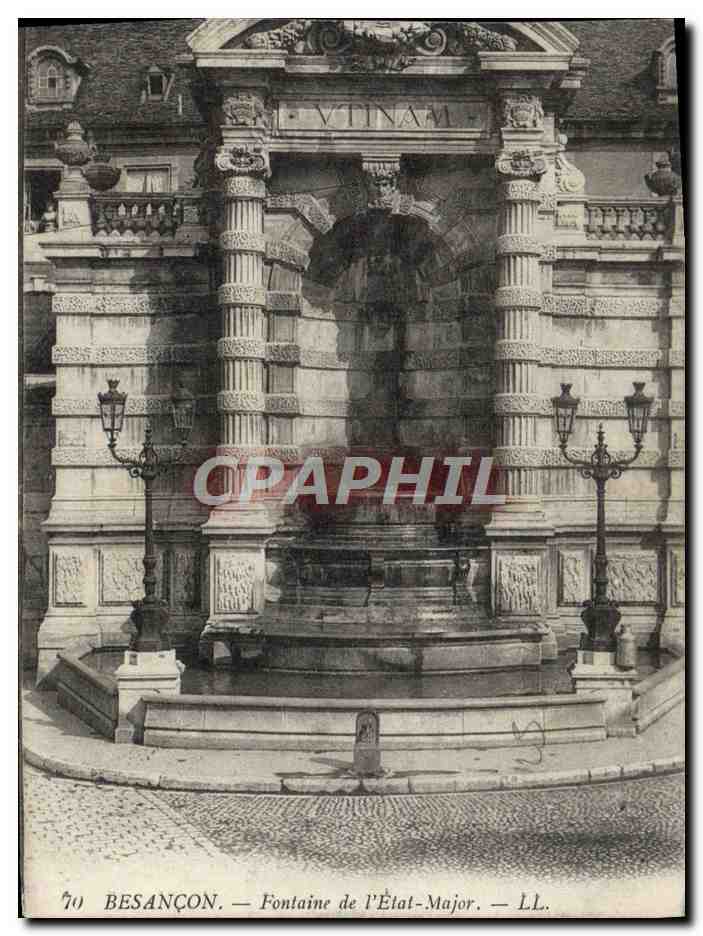 CPA Besancon Fontaine de l'Etat Major