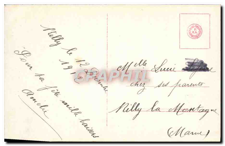 CPA Fantaisie Femme  — Rückseite