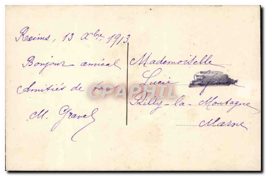 CPA Fantaisie Femme — Rückseite