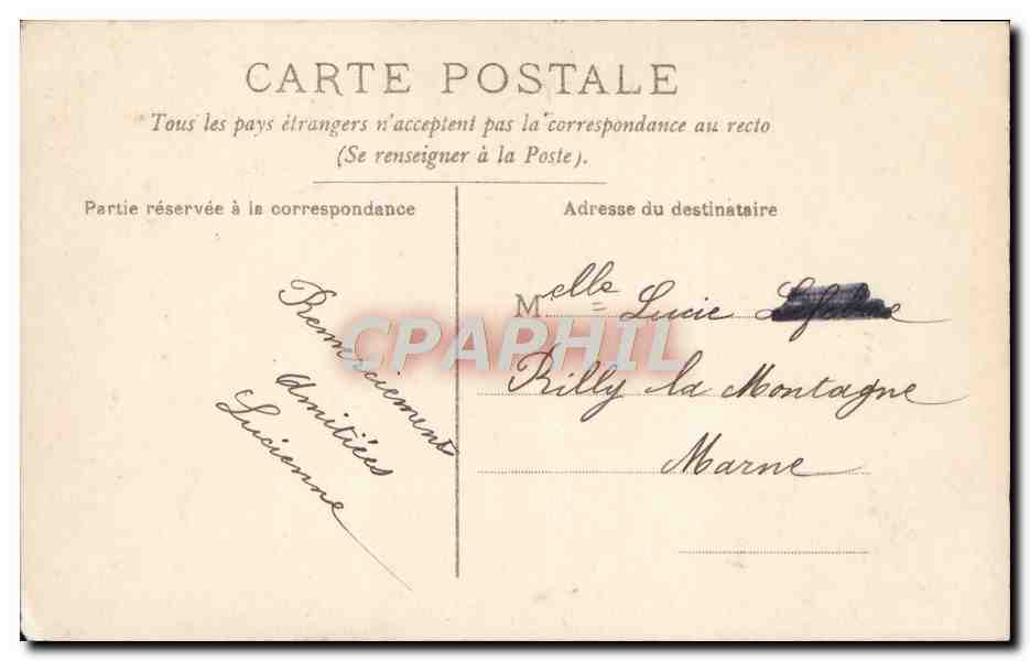 Femme en robe bleue tenant un bouquet — Souvenir — CIRCÉ, n° 5183 — Verso