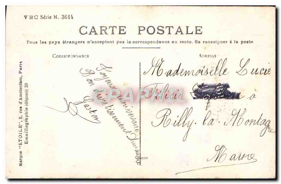 CPA Fantaisie Femme  — Verso