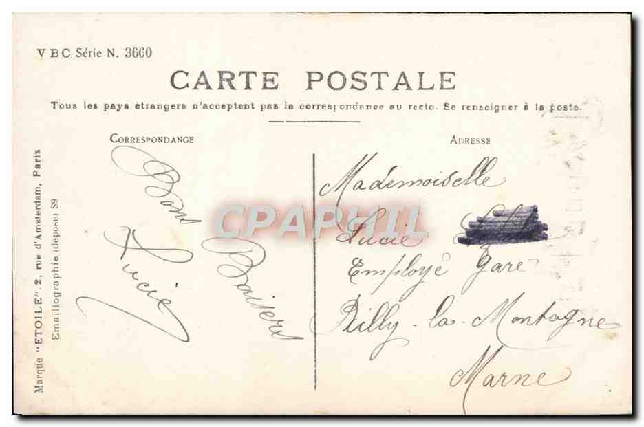 CPA Fantaisie Femme  — Verso