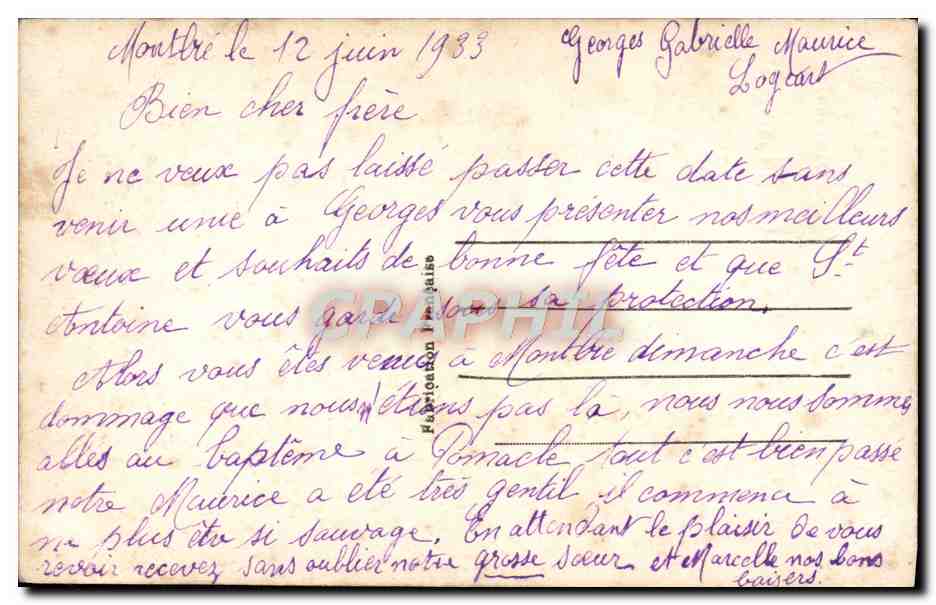 CPA Fantaisie Femme  — Verso