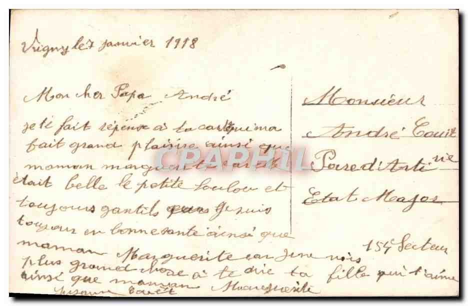 CPA Fantaisie Enfant — Rückseite