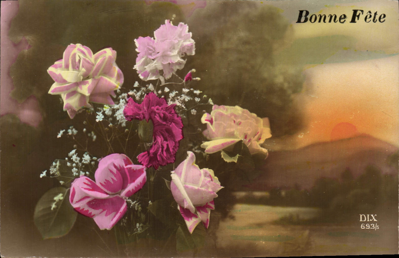 CPA Fantaisie Fleurs