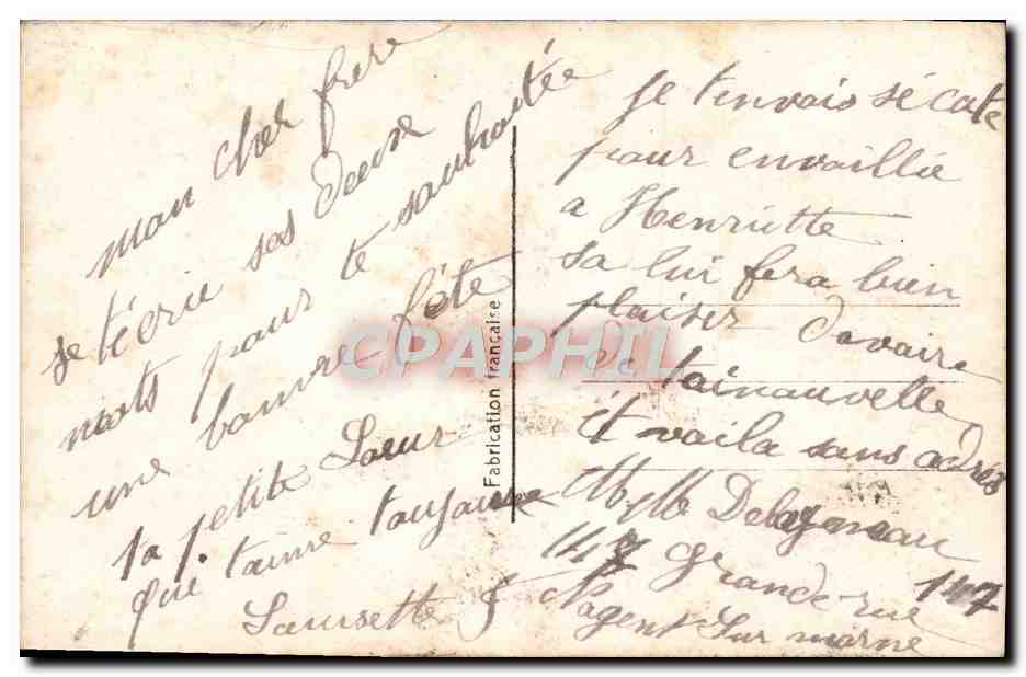 CPA Fantaisie Fleurs — Rückseite