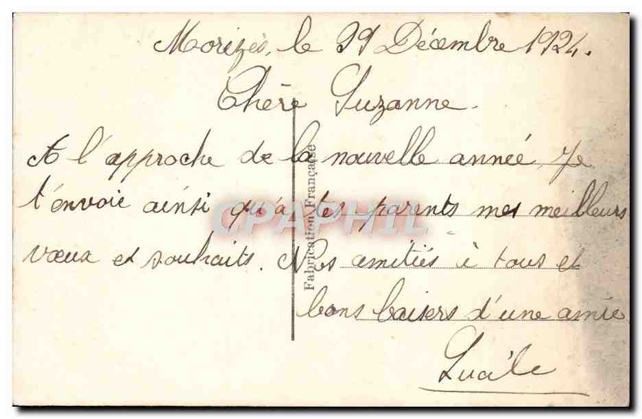CPA Fantaisie Fleurs — Verso