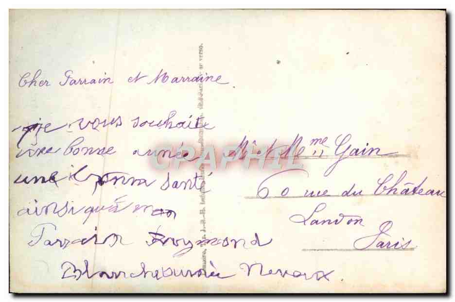 CPA Fantaisie Fleurs — Verso