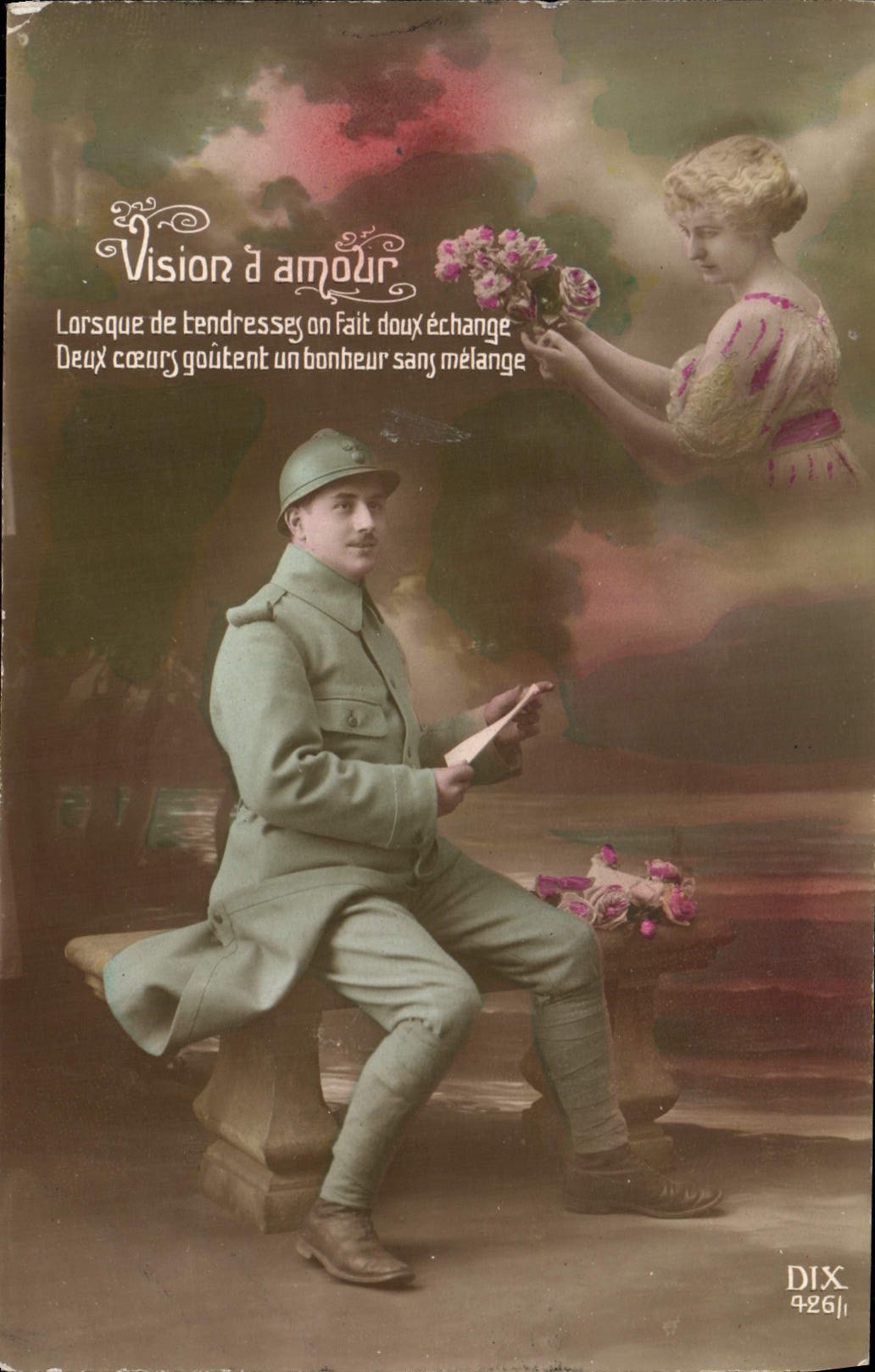 CPA Fantaisie Femme Soldat Militaria