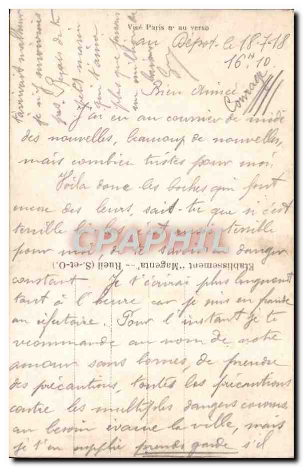 CPA Fantaisie Homme Marin  — Rückseite