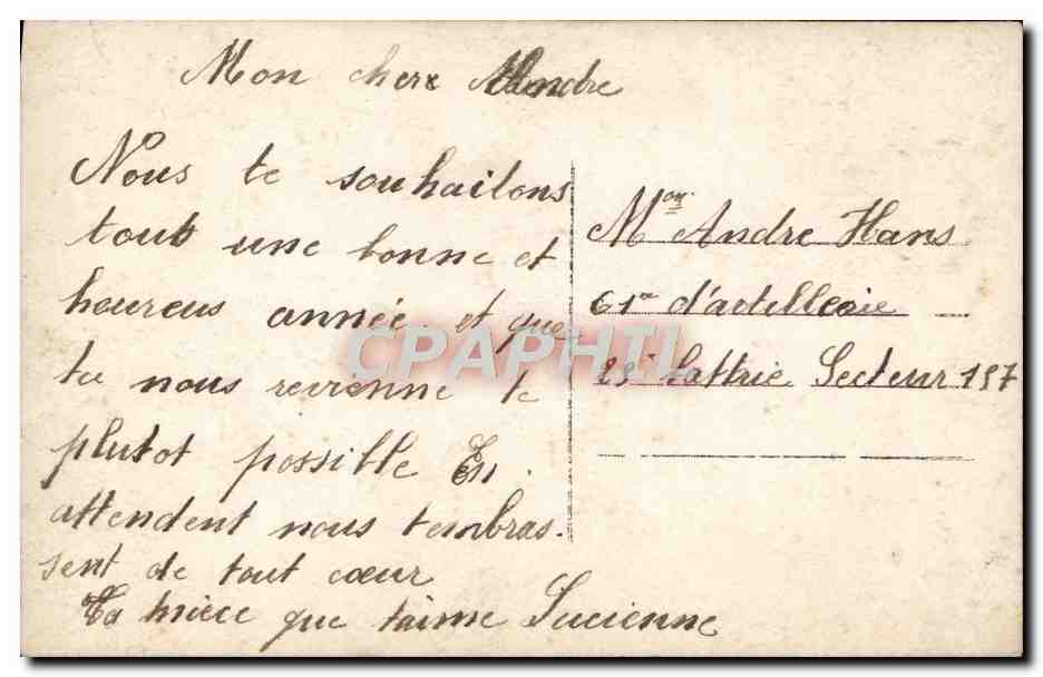 CPA Fantaisie Enfant Fer a cheval — Rückseite