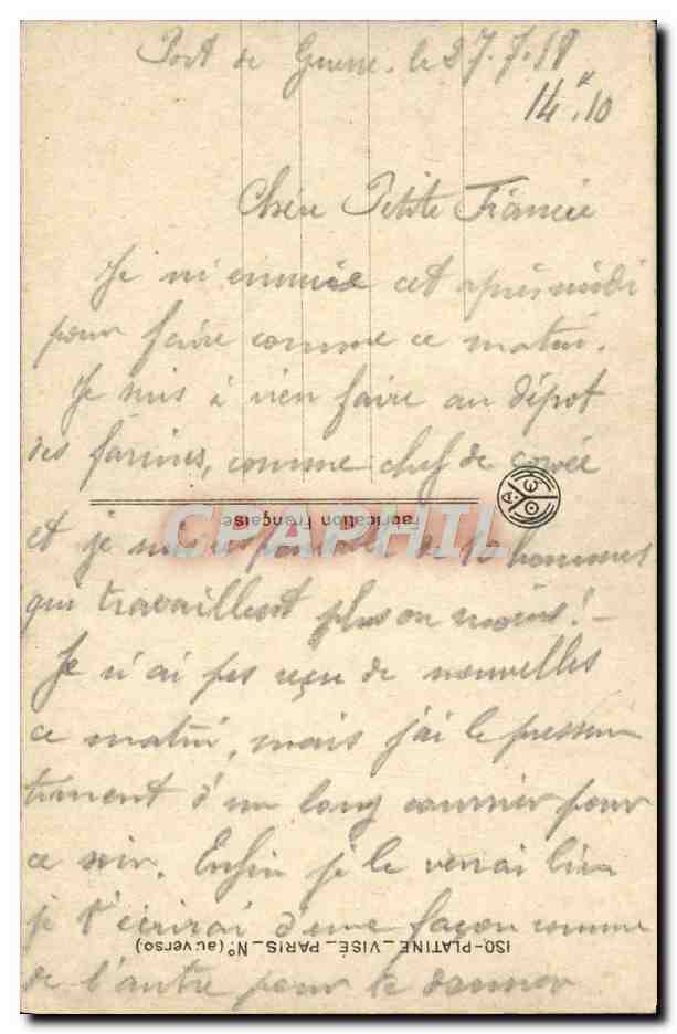 CPA Fantaisie Femme Marin — Verso