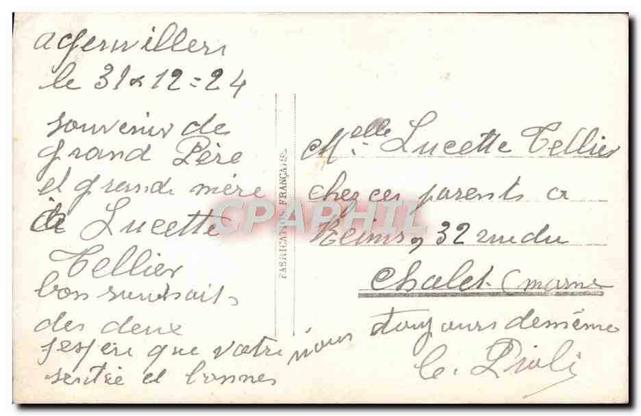 CPA Fantaisie Enfant — Rückseite
